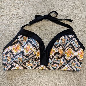 Freya Swim Suit Bikini Top Halter 34E Black